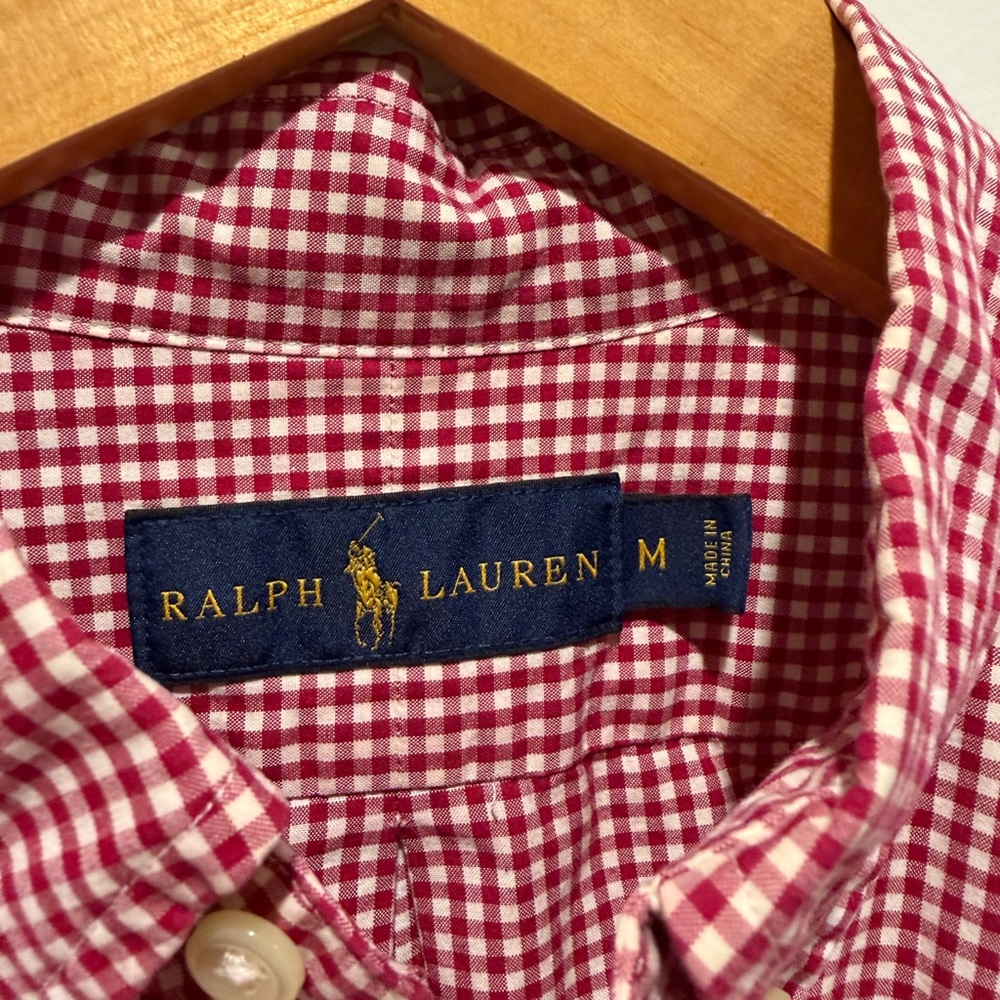Ralph Lauren Red Checkered Button Up - Picture 2 of 6